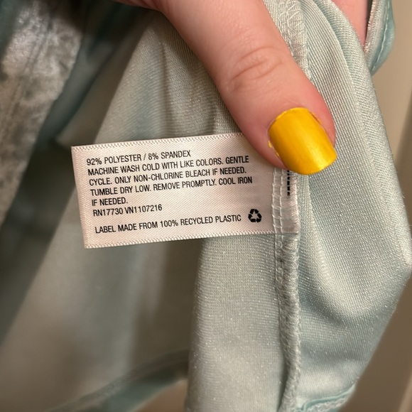 A New Day Mint Green Crushed Velvet T-shirt - Picture 5 of 5